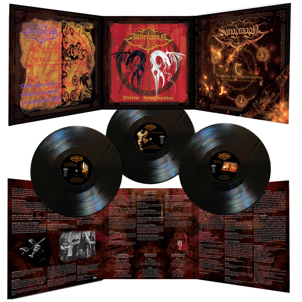 DAEMONIUM / AKHENATON / SANGDRAGON - Thy Mystic Trilogy / 3 LP