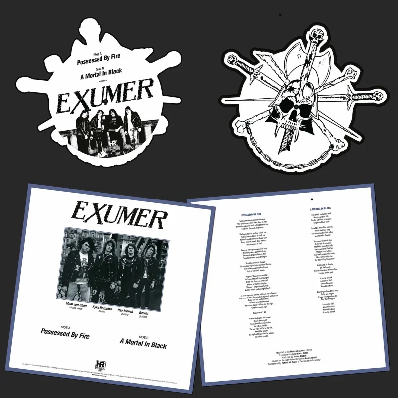 EXUMER - Possessed by Fire / A Mortal in Black / SHAPE VINYL