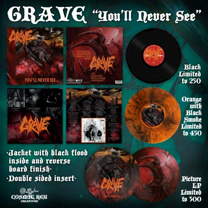 GRAVE - You'll Never See... / Orange Vinyl