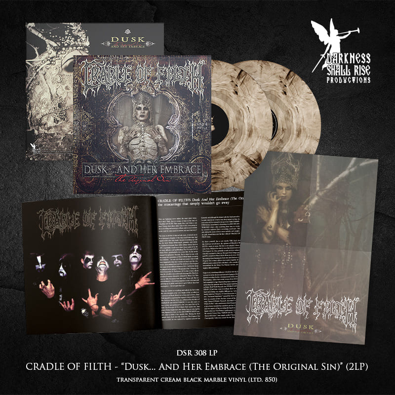 CRADLE OF FILTH - DUSK AND HER EMBRACE (THE ORIGINAL SIN) /CREAM MARBLE 2 LP